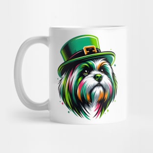 Lhasa Apso Celebrates Saint Patrick's Day Festively Mug